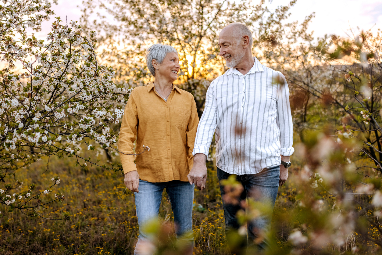Family together on outside